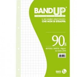 RICAMBI FORATI RINFORZATI BANDUP A4 90gr 40fg 10mm BM